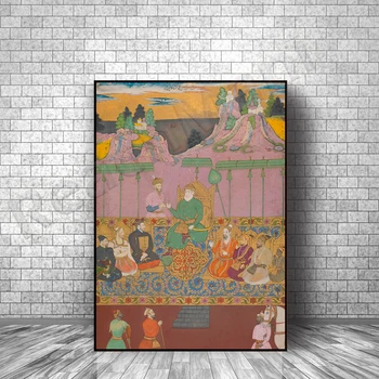 Дом Биджапура | Живопись Великих Моголов печать плакатов, исламские настенные принты печать на холсте декоративные подарки